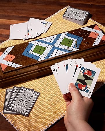 Luxury cribbage in the middle of gameplay.